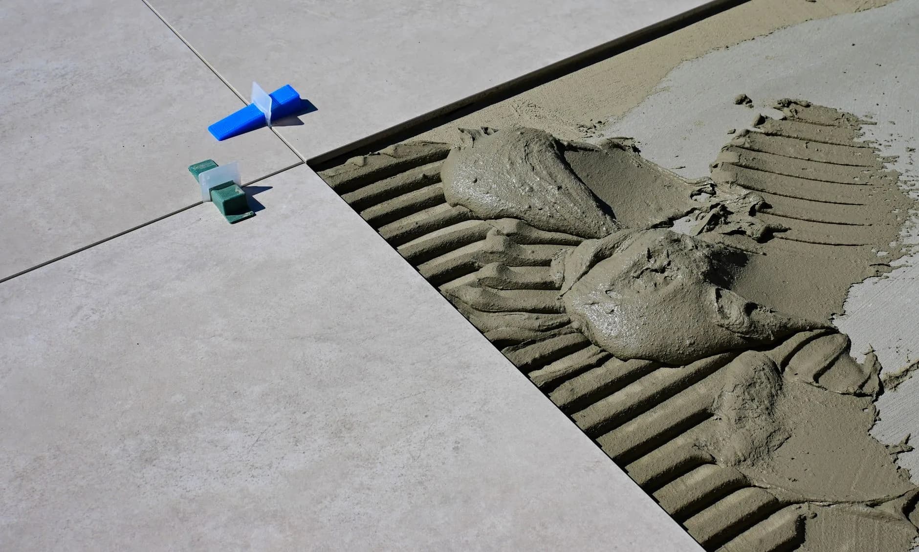 Tile flooring installation
