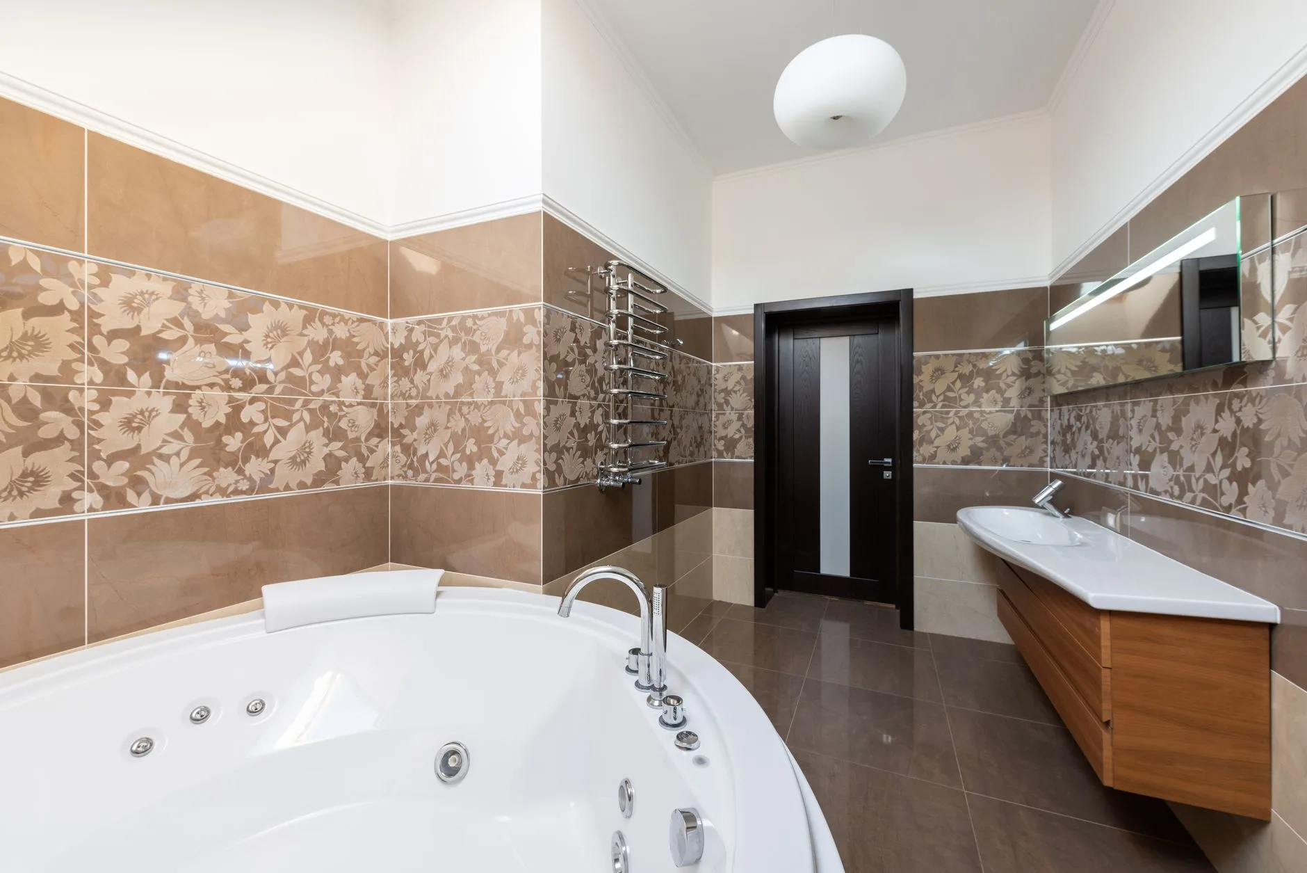 Modern renovated bathroom interior